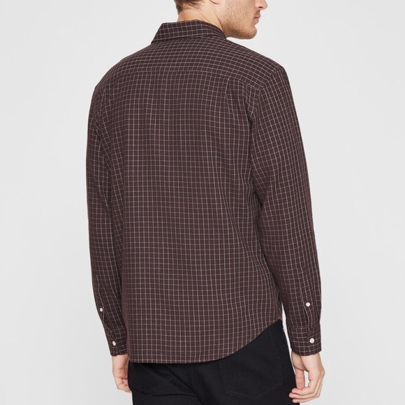 Long Sleeve Waffle Check Shirt - Brand New - NEVER WORN - Mole - Picture 2 of 4